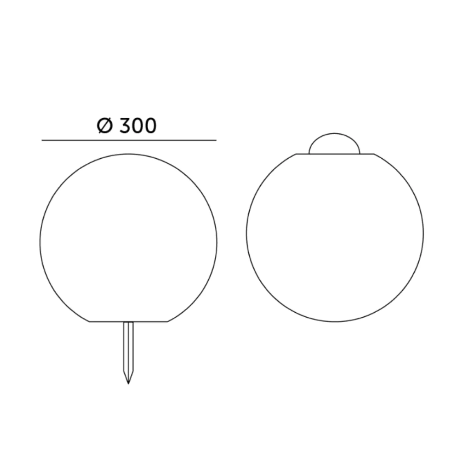 Solcelle Kuglelampe | Udendørs Solcelle Lampe | RGB+3000K | Ø300mm | IP54