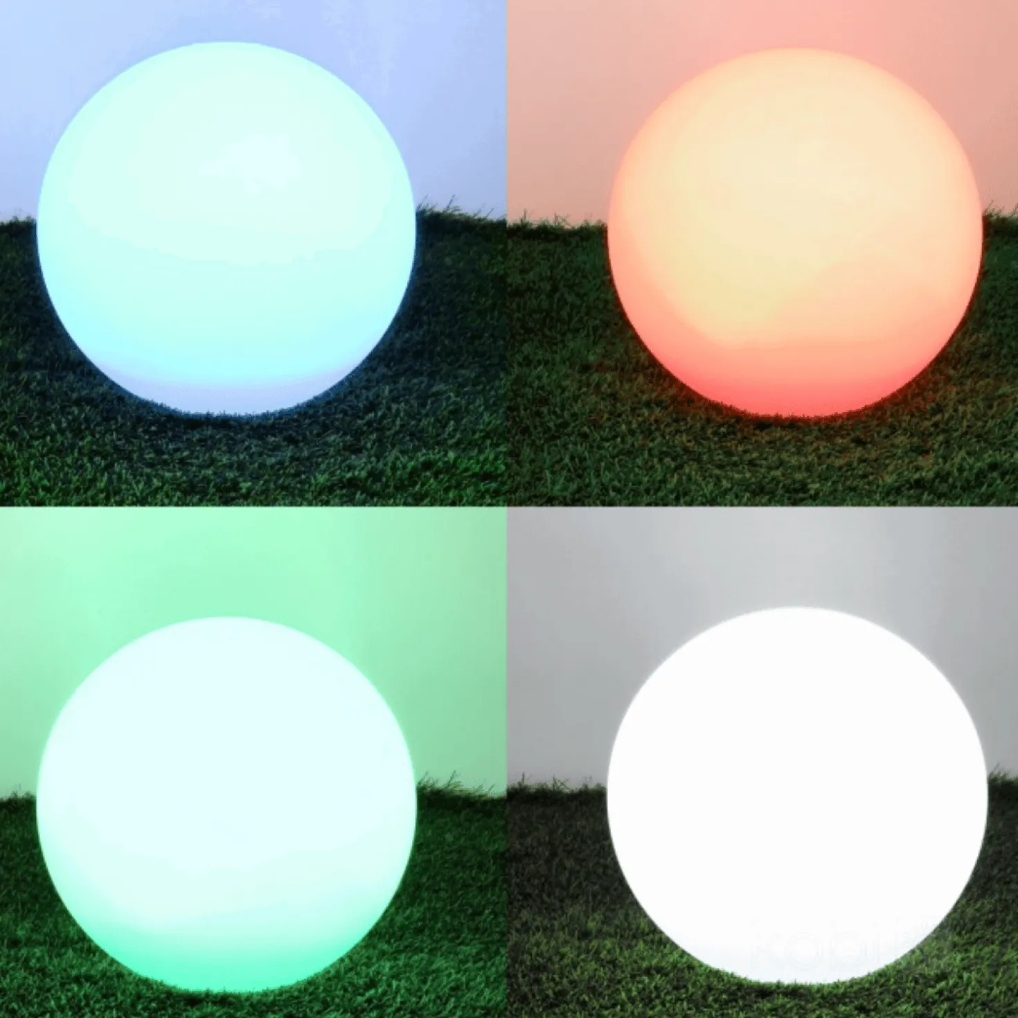 Solcelle Kuglelampe | Udendørs Solcelle Lampe | RGB+3000K | Ø300mm | IP54