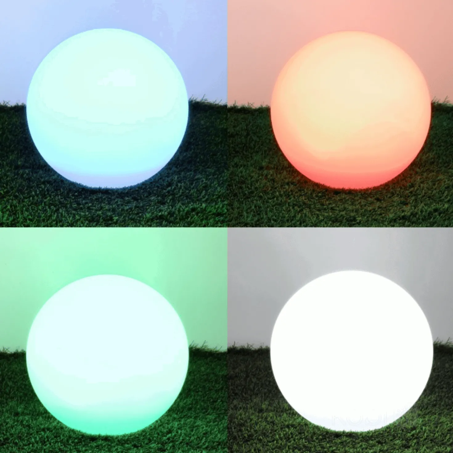 Solcelle Kuglelampe | Udendørs Solcelle Lampe | RGB +3000K | Ø400mm | IP54