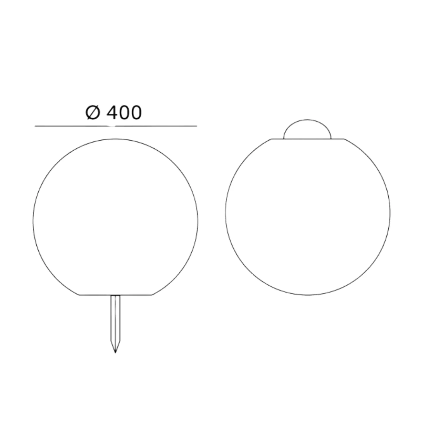 Solcelle Kuglelampe | Udendørs Solcelle Lampe | RGB +3000K | Ø400mm | IP54