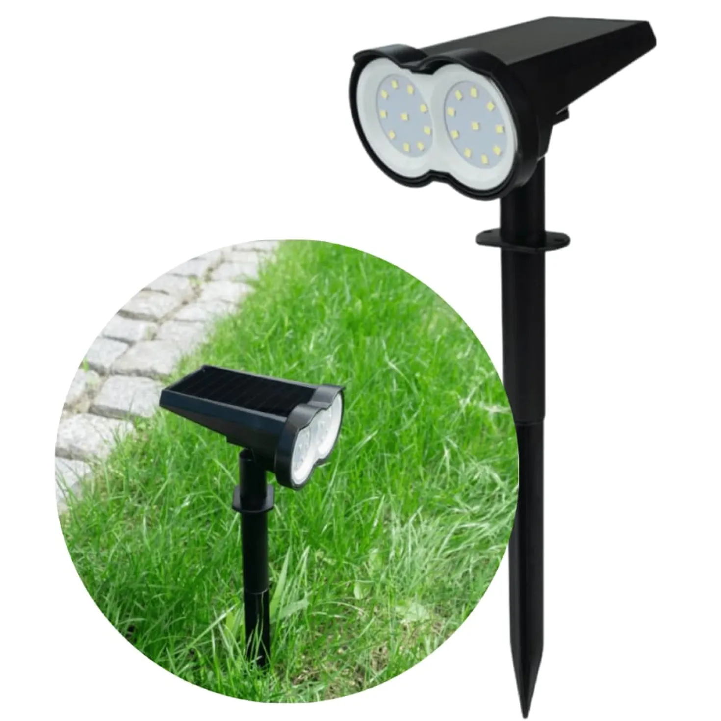 Solcellelampe på spyd | LED | 34 cm | IP65