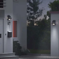 Solcellelampe Udendørs | LED Væglampe | Sort | Bevægelses sensor (45807)