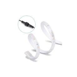 Solcelle LED strip | 5m | 2700K | 500lm | 50W | Separat solpanel | 2m kabel | Sort
