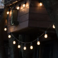 Solcelle Lyskæde med Pærer | 20m | 2700K | STARLIGHT NEO | Sort