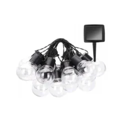 Solcelle Lyskæde | Udendørs lyskæde | 10 LED Kugler | 335 cm | 3000K (0736)
