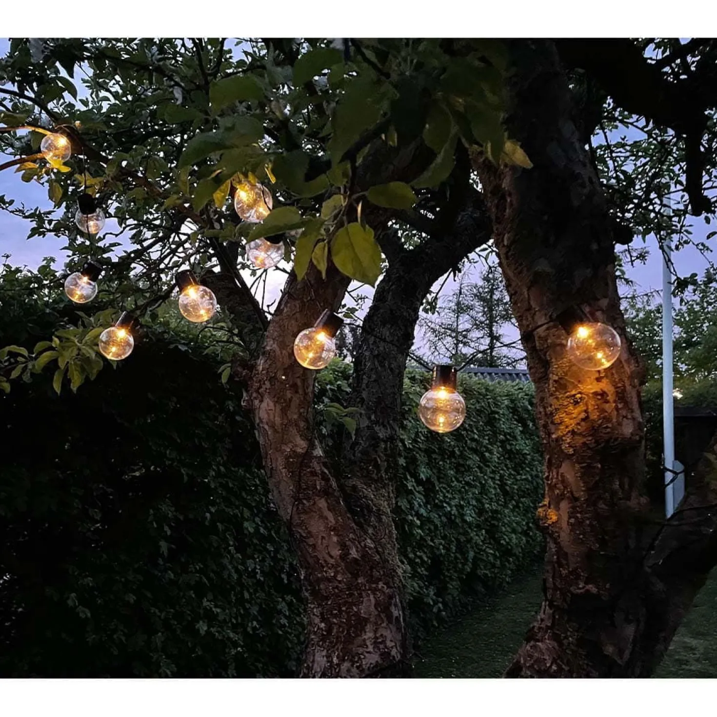 Solcelle Lyskæde | Udendørs lyskæde | 10 LED Kugler | 335 cm | 3000K (0736)