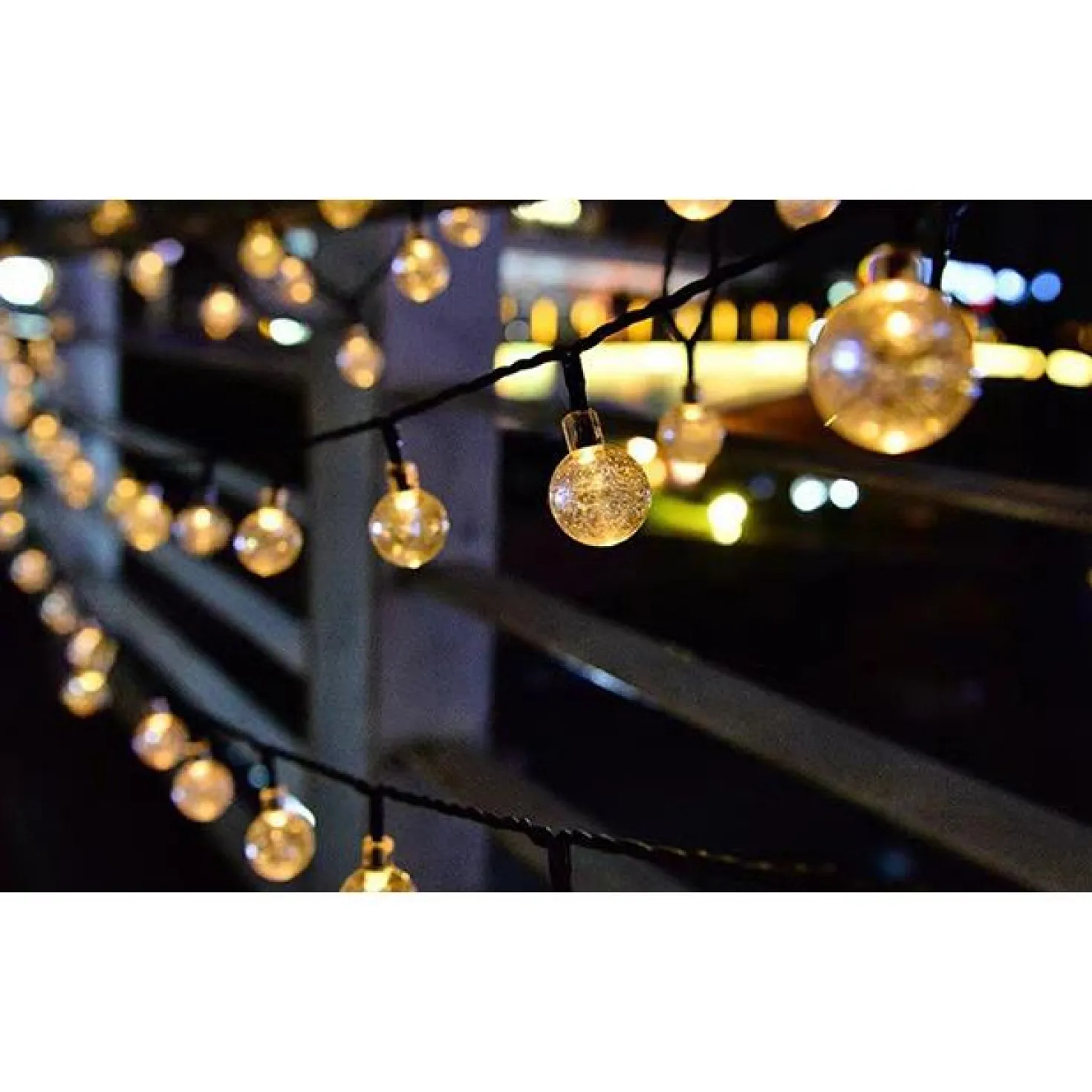 Solcelle Lyskæde | Udendørs Lyskæde | 3000K | 785cm | 40 LED pærer (2291)
