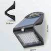 Solcelle Væglampe med Sensor | 4000K | 500lm | 4W | IP65 | Sort