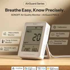 Sonoff AirGuard PM2.5/PM10 Luftkvalitetsmåler | Matter over WiFi | SAWF-07P