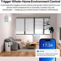 SONOFF AirGuard TH 3,6'' | Zigbee | Temperatur- og fugt måler | SNZB-02DR2