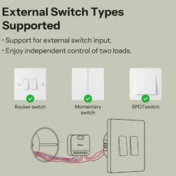 Sonoff MINI DUO Smart Relæ | Matter over WiFi | 2CH | Max. 16A | MINI-2GS