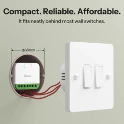 Sonoff MINI DUO Smart Relæ | Matter over WiFi | 2CH | Max. 16A | MINI-2GS