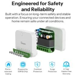 Sonoff MINI DUO Smart Relæ | Matter over WiFi | 2CH | Max. 16A | MINI-2GS