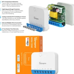 SONOFF Mini Zigbee Lysdæmper | Max. 200W LED / 400W Halogen | MINI-ZBDIM