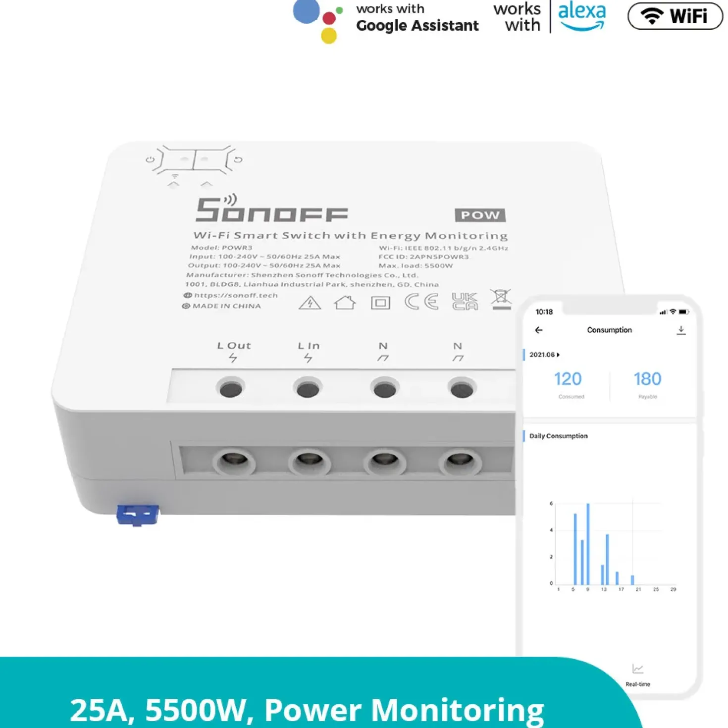 Sonoff Smart Switch | WiFi Energimåler | POWR3