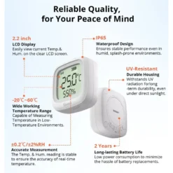 SONOFF Smart Temperatur- & Fugt Sensor | Zigbee | IP65 | SNZB-02WD