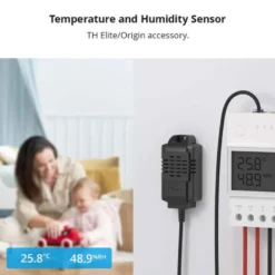 Sonoff Temperatur og fugtsensor | THS01 | Tilbehør til TH Elite og TH Origin | RJ11 stik