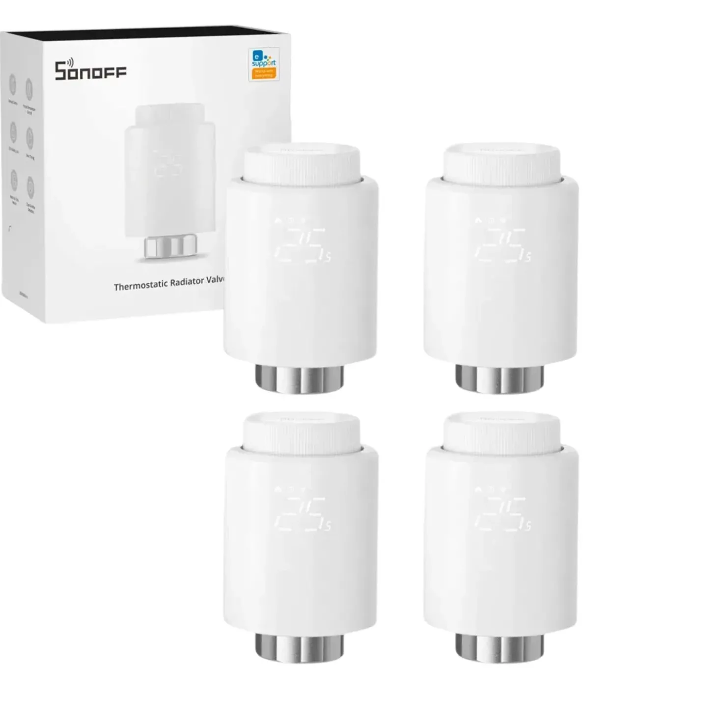Sonoff Termostat | Radiatortermostat | Zigbee 3.0 | 4-Pak | TRVZB