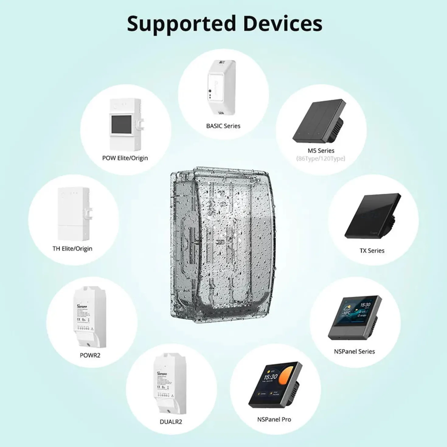 Sonoff Waterproof Box | R2 | Kompatibel med en række Sonoff produkter