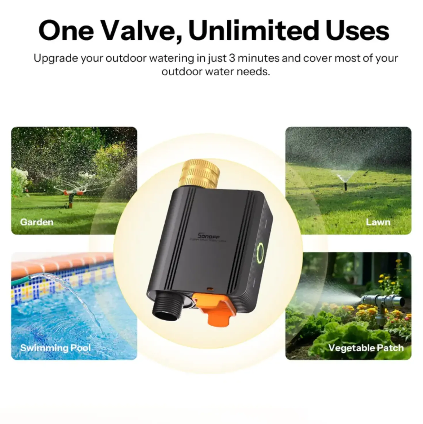Sonoff Zigbee Smart Vandventil | Zigbee 3.0 | SWV-ZFE