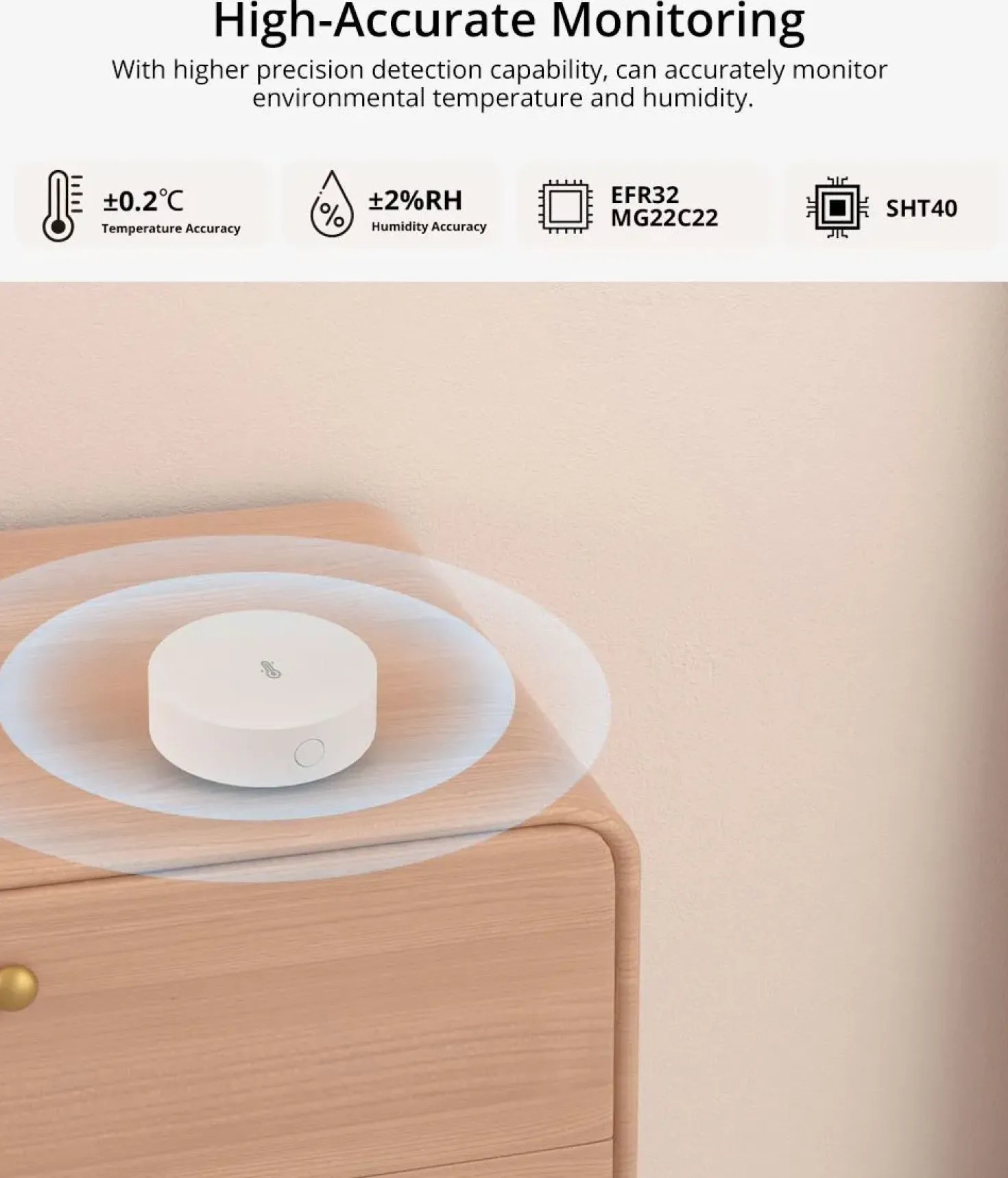 Sonoff Zigbee Temp. & Fugt sensor | 4-Pak | Zigbee 3.0 | SNZB-02P Copy