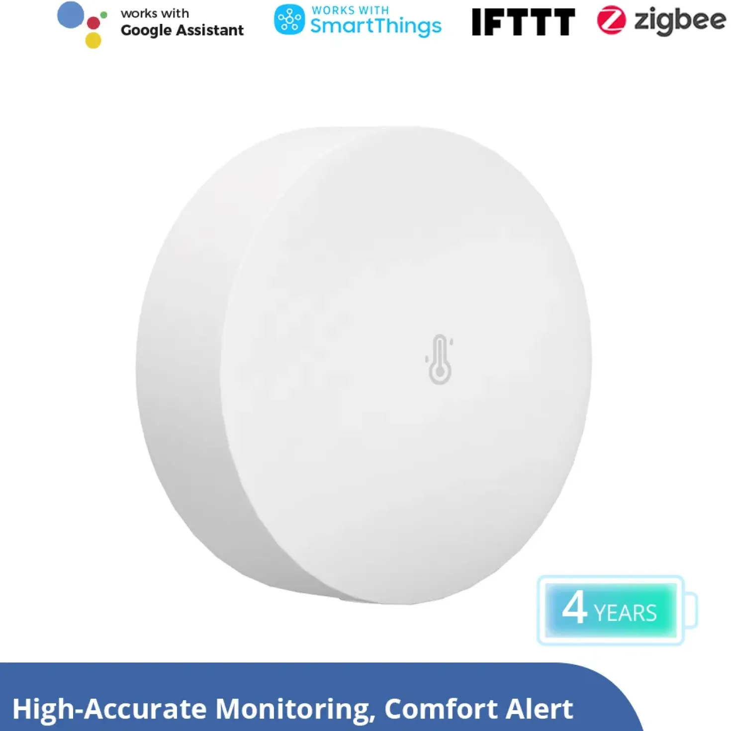 Sonoff Zigbee Temp. & Fugt sensor | 4-Pak | Zigbee 3.0 | SNZB-02P Copy