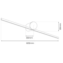 Spejlarmatur | 60cm | 4000K | 670lm | 9W | IP44 | ARTIST | Chrome