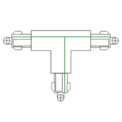 Square T-Stykke | Jord til højre | 1-Faset | Sort