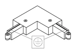 Square 90° Vinkel | Jord Udvendig | 1-Faset