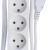Stikdåse 4 Udtag | M/jord | 1,5M | 230V | 13A | 2990W | Hvid