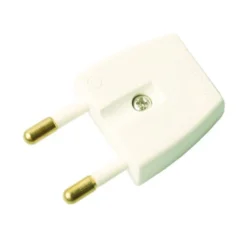 Stikprop Uden Jord | Flad | Hvid | 220/250V | 2 Polet | S1