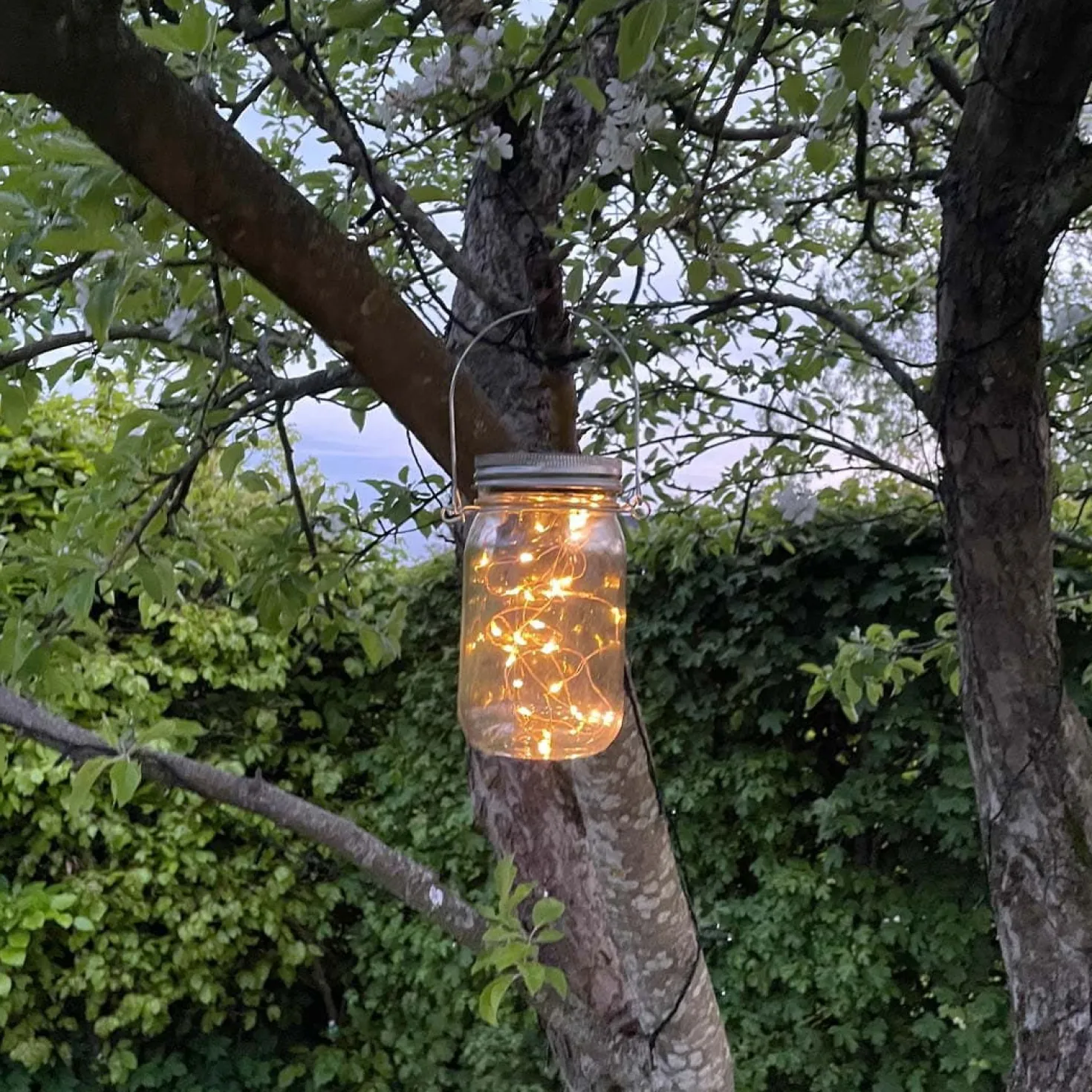 4 stk. Solcelle Lanterne | Glas | LED | Lys Dekoration | Udendørslamper (0745)