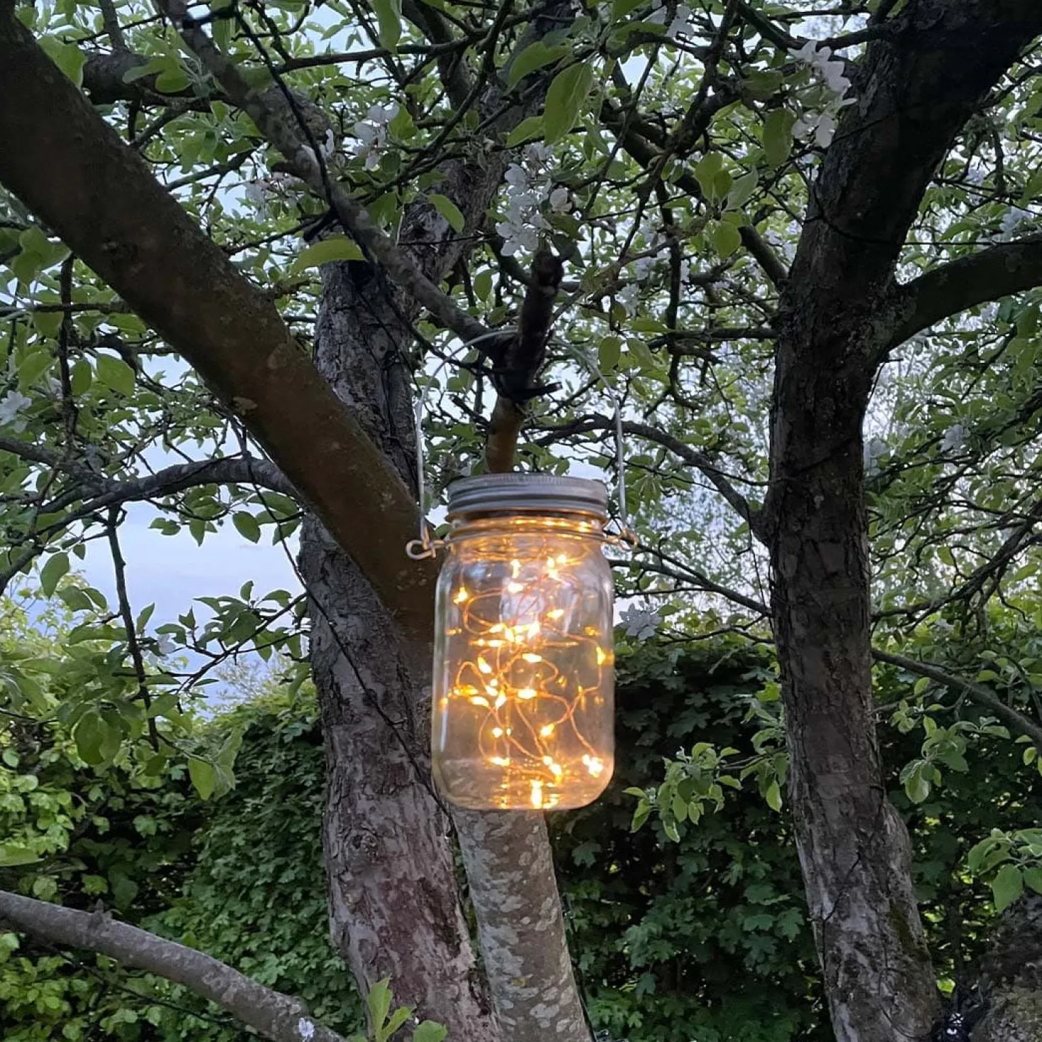4 stk. Solcelle Lanterne | Glas | LED | Lys Dekoration | Udendørslamper (0745)