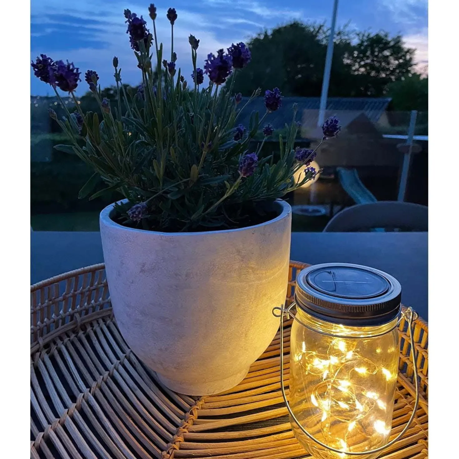 4 stk. Solcelle Lanterne | Glas | LED | Lys Dekoration | Udendørslamper (0745)