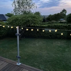 4 stk. Solcelle Lyskæde | Inkl. 20 pærer | LED | 485cm | 3000K (0138)