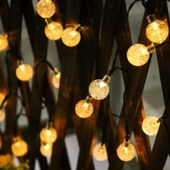 4 stk. Solcelle Lyskæde | Inkl. 20 pærer | LED | 485cm | 3000K (0138)