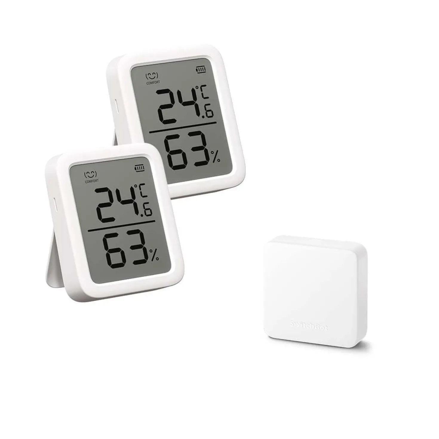 2 stk. Switchbot Meter Plus inkl. Switchbot Hub | Termometer | Smart Home