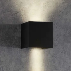 4 stk. Udendørs Væglampe inkl. G9 Pærer | 3000K | Facadelampe | Sort | Up & Down Light
