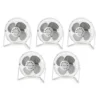 5 stk. USB Ventilator | Støjsvag | Hvid | Ø18cm | Bord Ventilator