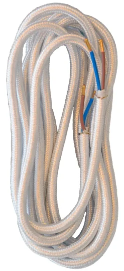 Stofledning | 5m | 2x0,75 mm² | Hvid
