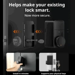 SwitchBot Lock Pro | Smart Dørlås | Elektronisk Dørlås | Smart Home | Sort