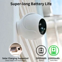 SwitchBot Overvågningskamera Udendørs | Trådløst | Batteridrevet