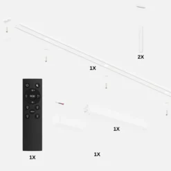 Tube pendel lamper | Komplet sæt | Wifi styring | CCT | SlimTrack | Hvid