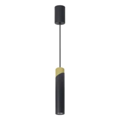 Tube Pendel | Loftlampe | GU10 | Sort og Guld | Ø60mm | 450-1200mm