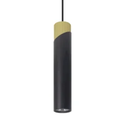 Tube Pendel | Loftlampe | GU10 | Sort og Guld | Ø60mm | 450-1200mm