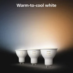 Udendørs Indbygningsspot | 3-Pak | Inkl. Philips Hue GU10 | White Ambiance | 400lm | 4,2W | Sort