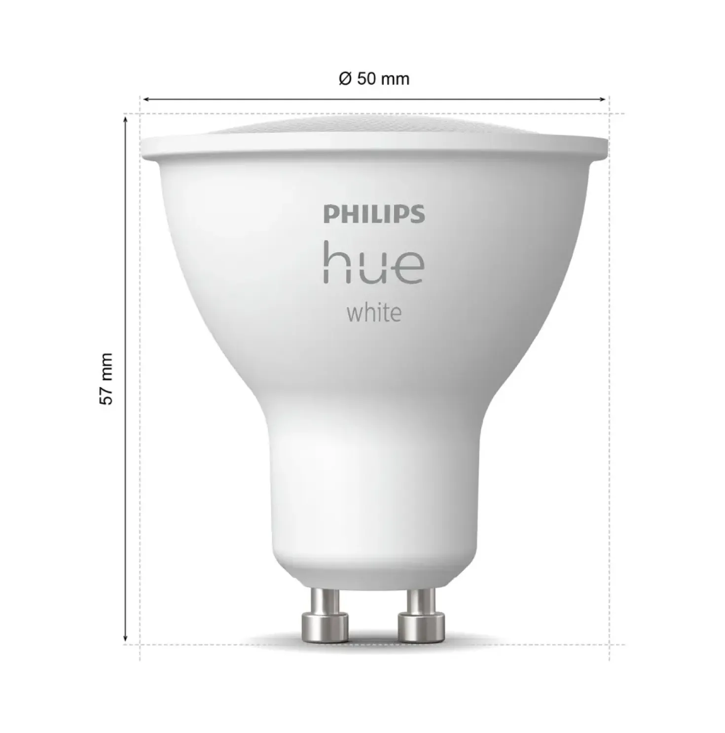 Udendørs Indbygningsspot | 2-Pak | Inkl. Philips Hue Gu10 | White | 2700K | 400lm | 4,2W | Sort