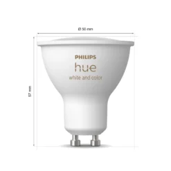 Udendørs Indbygningsspot | 3-Pak | Inkl. Philips Hue GU10 | White & Color Ambiance | 400lm | 4,2W | Sort