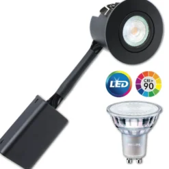 Udendørs LED Spot | Philips Ra90 | PRIMA | Mat. Sort | Gu10 230V (Dæmpbar)