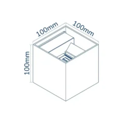 Udendørs LED væglampe | hvid | 2X3W | 4000K
